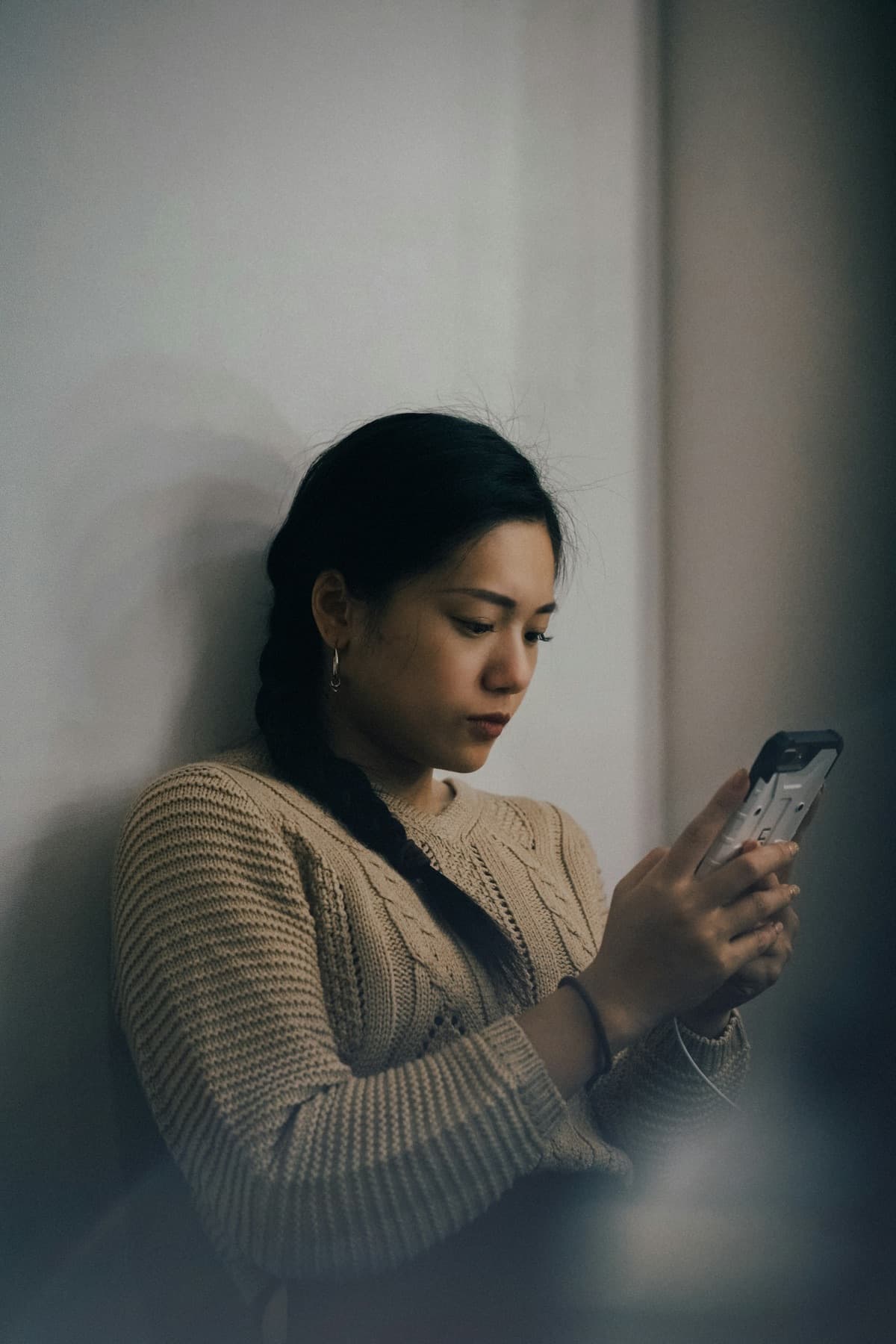 A person browsing on a phone